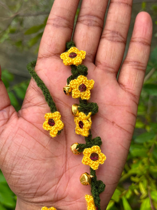 Sunflower anklet - pair