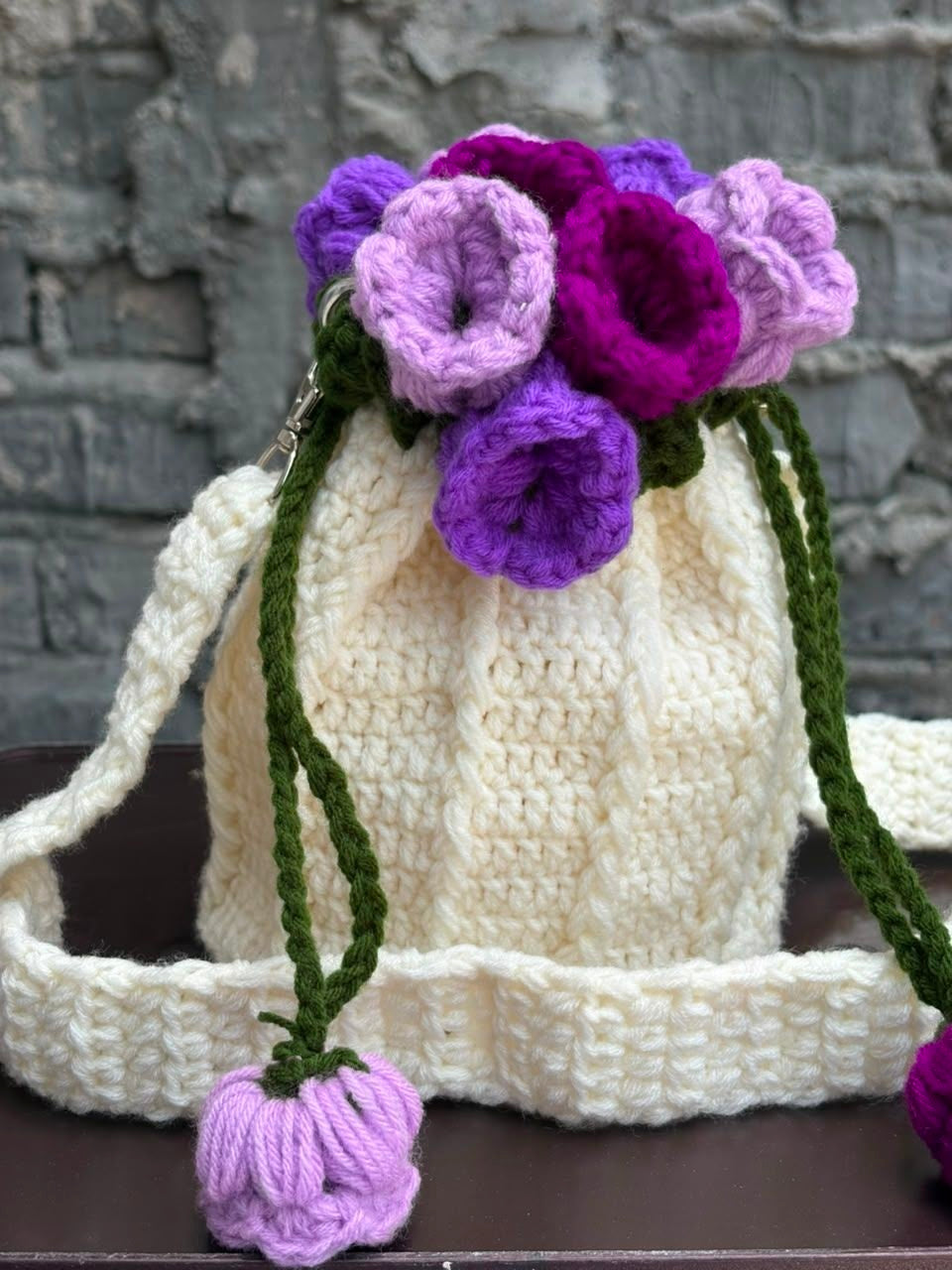 Potli bag with lily flowers