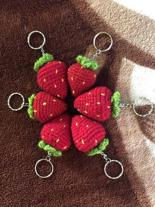 strawberry keychain