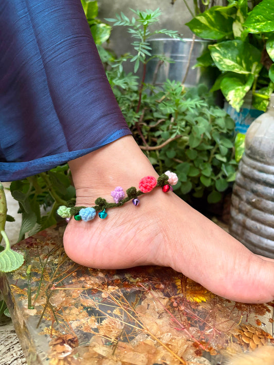 Multicolour anklet - single