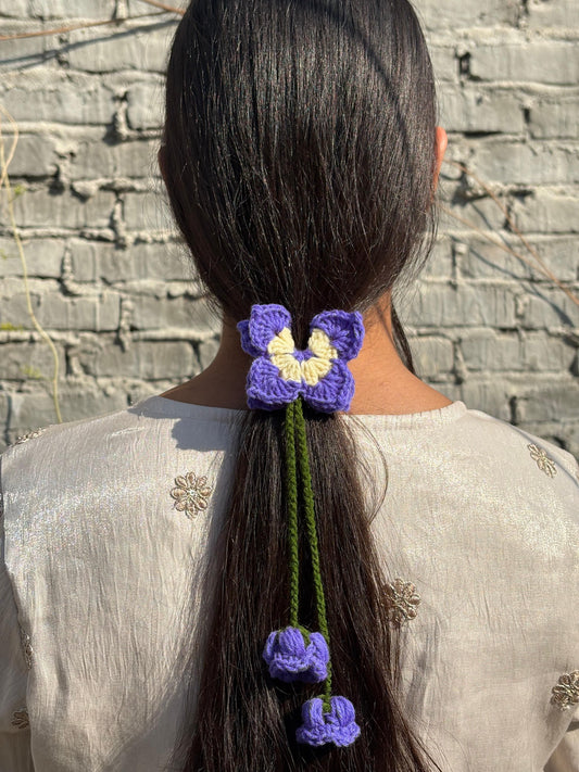 Purple Butterfly hair tie