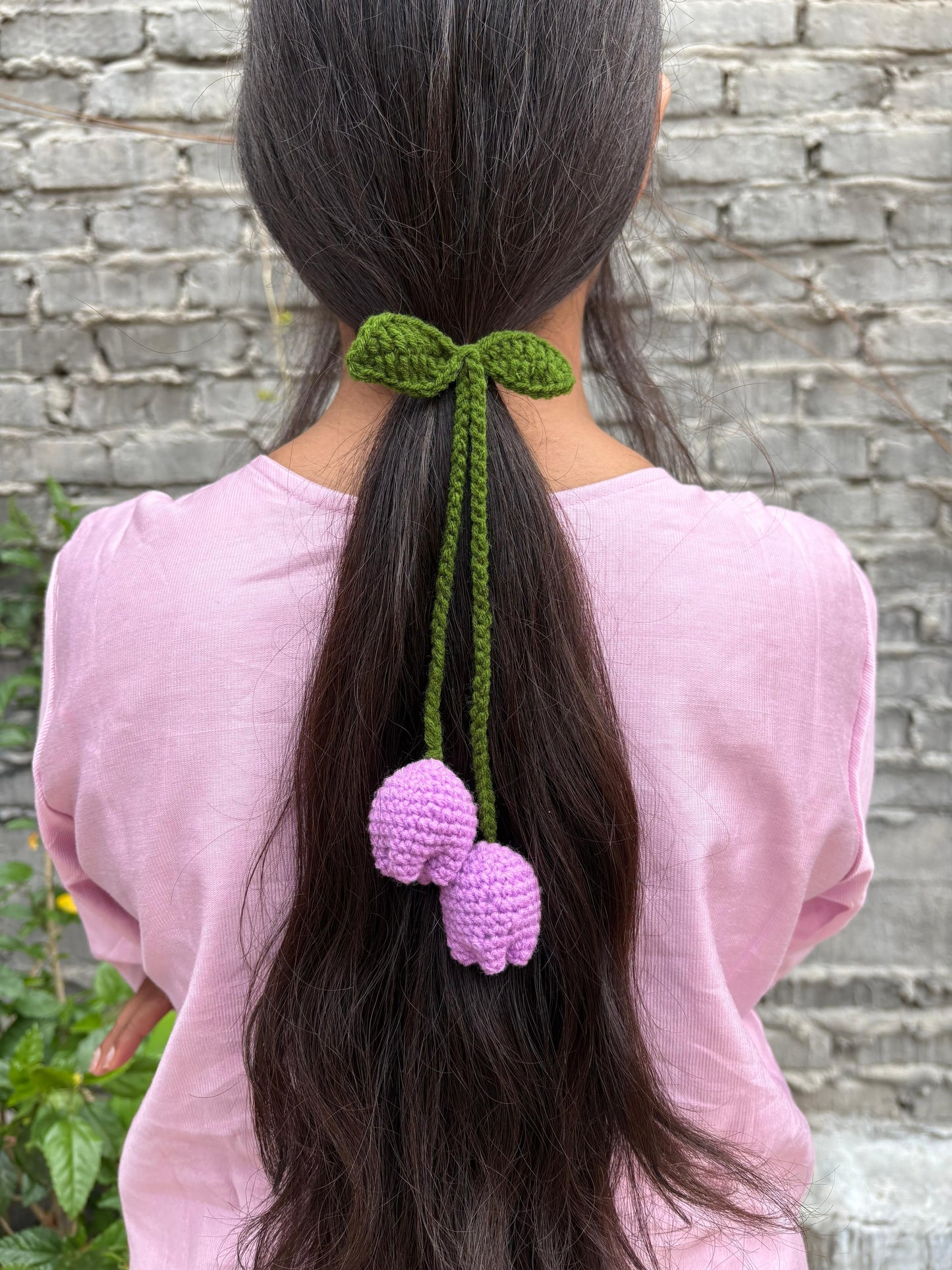 Lavendar Tulip hair tie