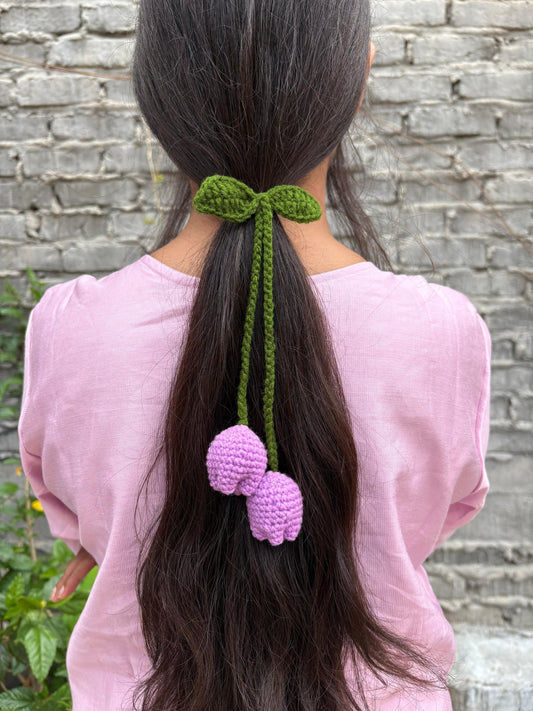 Lavendar Tulip hair tie