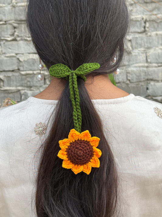 Sunflower hair tie